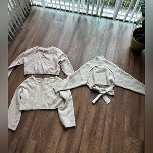 3 cream neutral cozy sweaters!